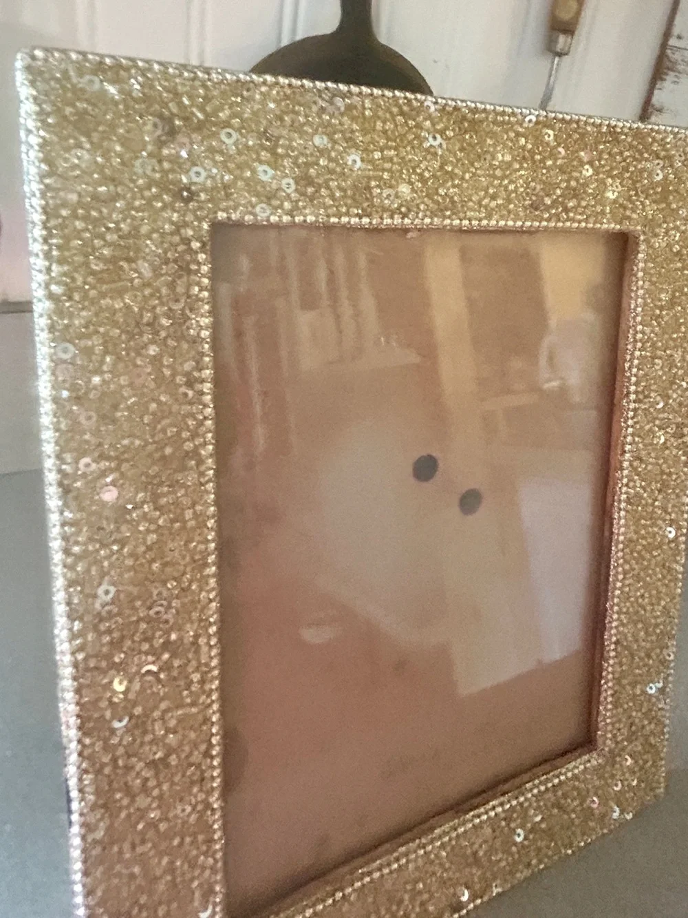 Gold Sequin Decorative Photo Frame - Sparkling Accent